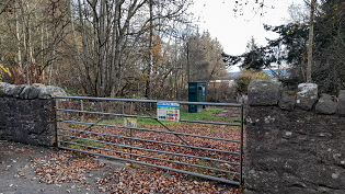 This image shows the site of Windhill pumping station. The station itself is beyond a fence