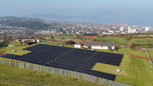 The new solar schcme at Overton water treatment works